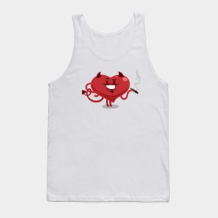 Valentines heart evil Tank Top